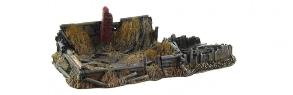 15mm Terrain - Wood Cabin Ruins 1