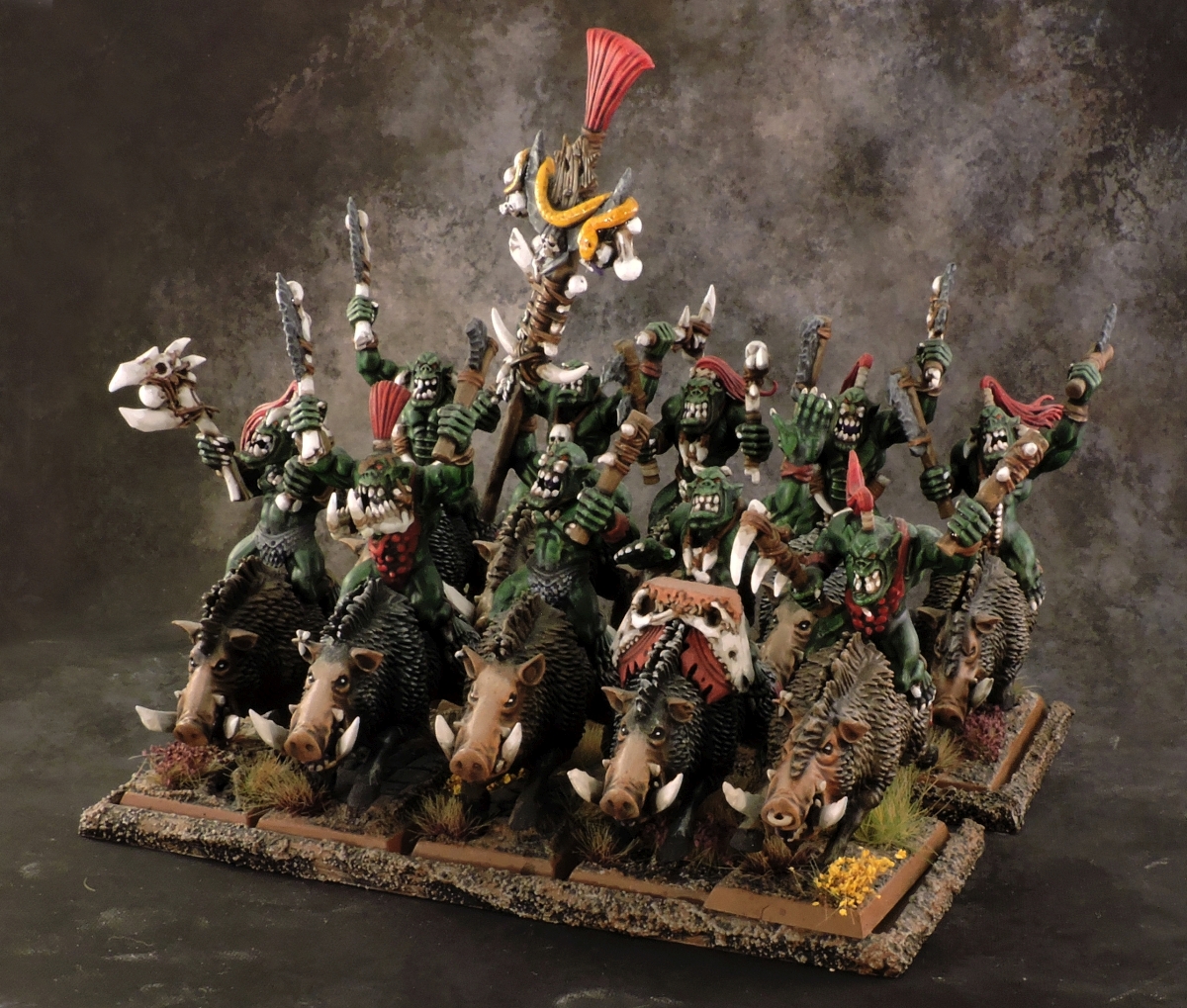 WFB Orcs - Savage Orc Boar Boyz